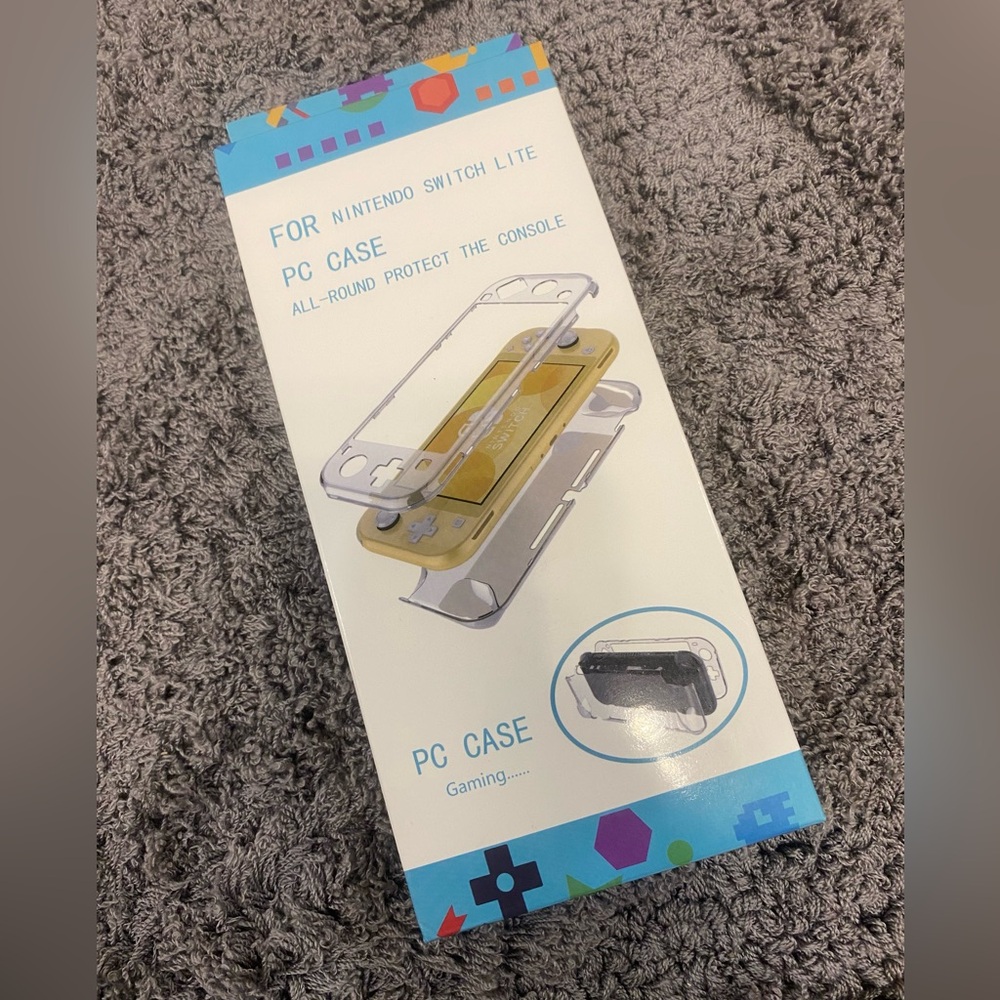 Clear Protective PC Case for Nintendo Switch Lite - Transparent Black